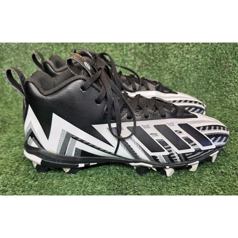 Mens Size 8 Adidas Freak Spark Black White Athletic Football Cleats